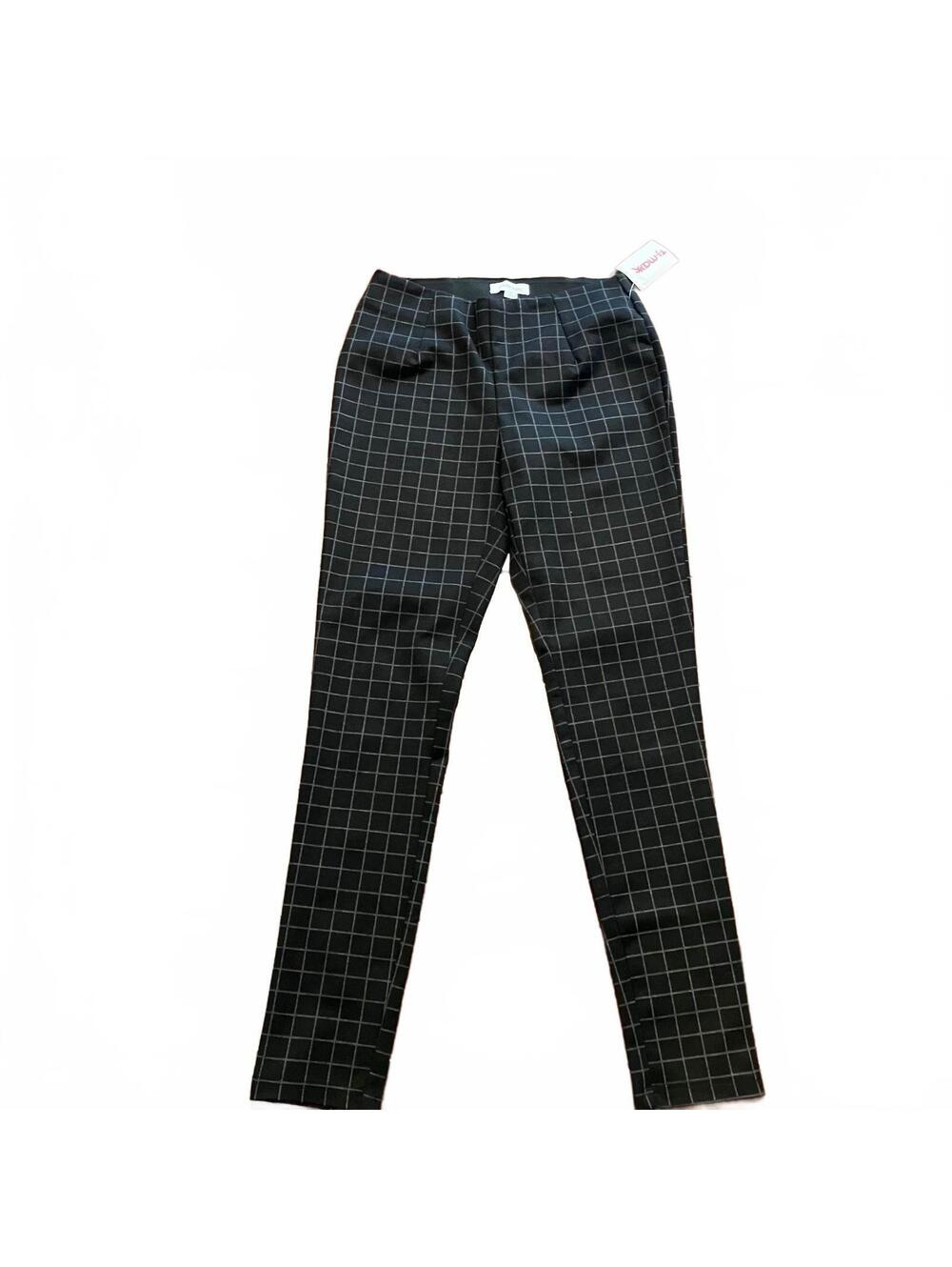 Calvin Klein Women's Black Windowpane Check Career Office Dress Pants Size 2-New